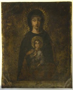 Crucifixión (Madonna On Verso) (óleo sobre cobre)