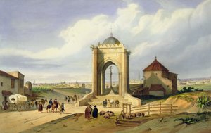 Vista de la ciudad de Sevilla desde la Cruz del Campo (litografía en color) de School Spanish