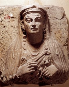Antigüedad oriental: busto funerario de Saba. De Palmira. Siglo II-III. París, Museo del Louvre de School Syrian
