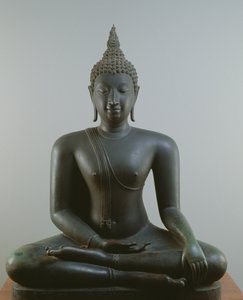Buda sentado en meditación, estilo Sukhothai de School Thai