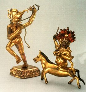 Makaravakitra y Sridevi de School Tibetan
