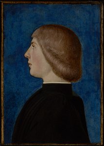 Retrato de joven, segunda mitad del siglo XV (óleo y temple sobre tabla) de School of Ferrare