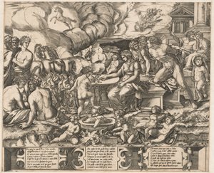 Alegoría del amor de School of Marcantonio Raimondi, after Baccio Bandinelli