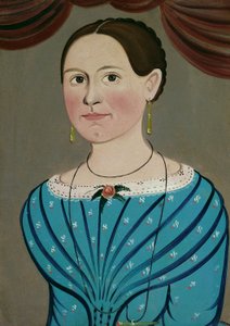 Mujer en un vestido azul, c. 1840