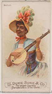 Banjo, de la serie Instrumentos Musicales N82 para cigarrillos marca Duke, 1888