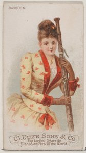Fagot, de la serie Instrumentos Musicales N82 para cigarrillos marca Duke de Schumacher and Ettlinger