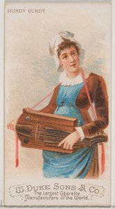 Zanfoña, de la serie Instrumentos Musicales N82 para cigarrillos marca Duke, 1888 de Schumacher and Ettlinger