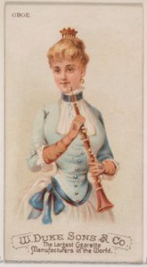 Oboe, de la serie Instrumentos Musicales N82 para cigarrillos marca Duke, 1888