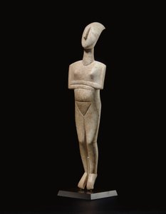 Figura femenina reclinada cicládica, pieza de nombre del Maestro Schuster, Cicládico Temprano II, c.2400 a.C. de Schuster Master