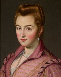 Una dama de la casa de Parma, posiblemente Costanza Colonna (óleo sobre lienzo) de Scipione (1550 98) (attr. to) Pulzone