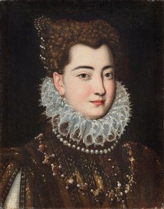 Retrato de Clelia Farnese 1552-1613, segunda mitad del siglo XVI de Scipione Pulzone