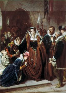 la Reina María I Estuardo (1542-1587) camina hacia el Patíbulo de Scipione Vannutelli