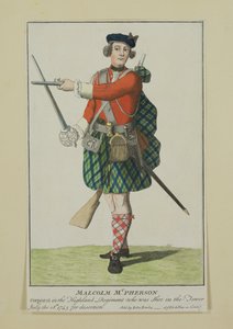Malcolm McPherson, cabo del Regimiento Black Watch, fusilado por deserción, 1743 de Scottish School