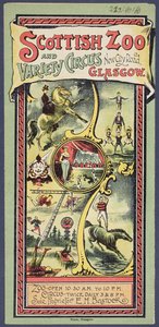 Folleto publicitario para el Zoológico y Circo de Variedades Escocés