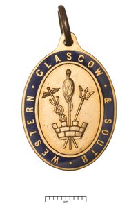 Escocia, Glasgow y Ferrocarril del Suroeste, pase de directores, c.1850 (oro y esmalte)