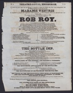 Programa de teatro para el Theatre Royal, Edimburgo de Scottish School