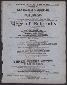 Programa de teatro para el Theatre Royal, Edimburgo, 23 de agosto de 1823 de Scottish School
