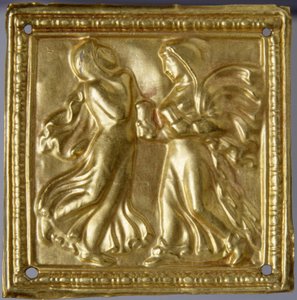 Arte de las estepas - Arte escita: Placa cuadrada con bailarines de Scythian