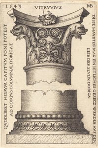 Capitel y base de una columna de Sebald Beham