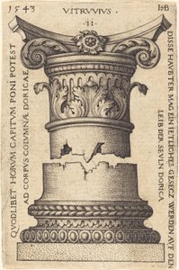 Capitel y base de una columna de Sebald Beham