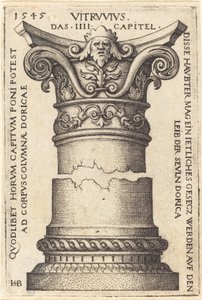 Capitel y base de una columna de Sebald Beham