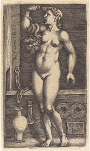 Cleopatra de pie de Sebald Beham