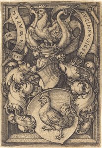 Escudo de armas con un gallo