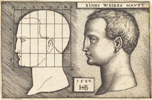 Cabeza de una mujer de Sebald Beham