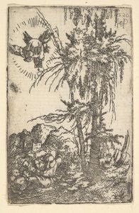 Joaquín recibiendo la promesa del nacimiento de la Virgen, 1520 de Sebald Beham