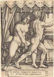 José y la esposa de Potifar de Sebald Beham