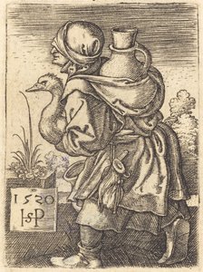 Mujer campesina yendo al mercado de Sebald Beham
