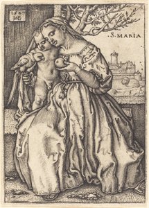 Virgen y Niño con un Loro de Sebald Beham