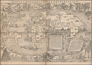 Mapa del mundo de 1532 por Sebastian Münster de Sebastian Munster