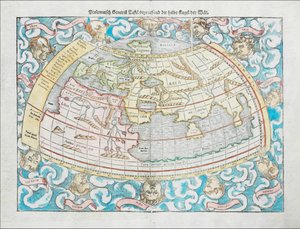 Mapamundi ptolemaico de 1550, obra de Sebastian Münster de Sebastian Munster