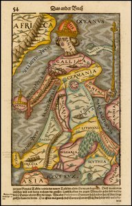 Europa regina Reina Europa De la Cosmographia, 1570