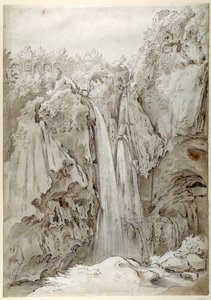 Rocas y cascadas del Aniene en Tívoli de Sebastian Vrancx