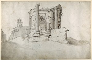 Ruinas del Templo de la Sibila Tiburtina en Tívoli de Sebastian Vrancx