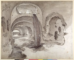 Tívoli, Criptoportico bajo el Templo de Hércules Victor de Sebastian Vrancx