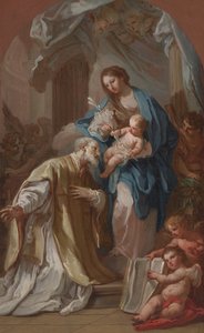Aparición de la Virgen a San Felipe Neri de Sebastiano Conca