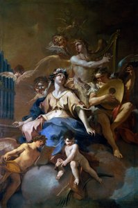 Gloria de Santa Cecilia con ángeles musicales, c.1720