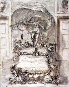 Cama con caballitos de mar y Fortuna de Sebastiano Ricci