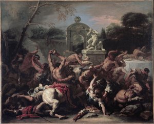 Lápitas y centauros - Batalla entre lápitas y centauros de Sebastiano Ricci