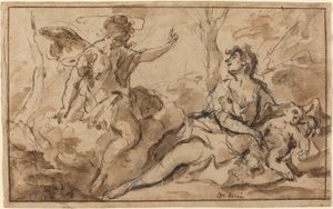 El Ángel Apareciendo a Agar e Ismael de Sebastiano Ricci