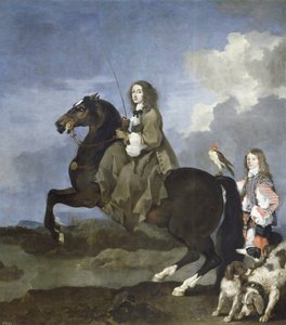 Cristina de Suecia a caballo de Sébastien Bourdon