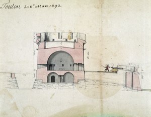 Fortificación de Toulon por Vauban el 06/03/1692 de Sebastien Le Prestre de Vauban