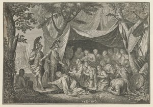 Alejandro Magno se reúne con Stateira, Sisygambis y la familia de Darío
Obras de Charles le Brun (título de la serie)
L