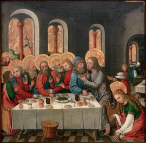 La visita de Cristo a la casa de Lázaro de Seeschwäbischer Meister