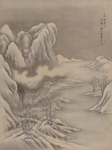 Escena de invierno de Seki Shuko