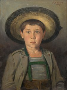 Retrato de Robert Maurer, hijo del artista, a la edad de nueve años