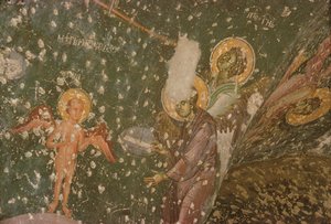 Ángeles del Juicio Final, siglo XIV (detalle) de Serbian School